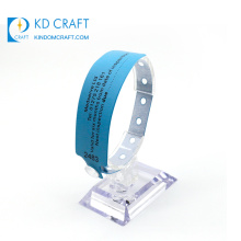 Bracelet en vinyle jetable imprimé couleur papier vierge personnalisé bon marché fabriqué en chine pour festival